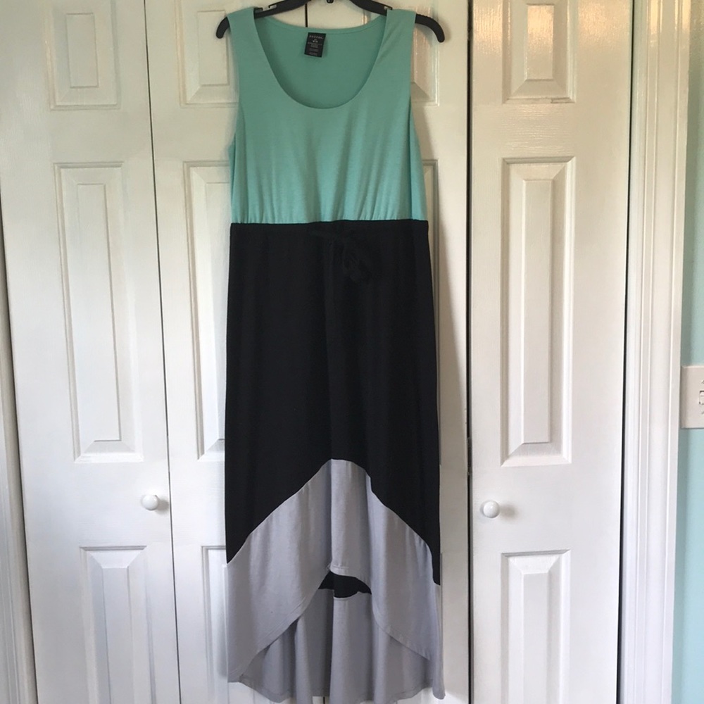 A blue/black/gray high low dress from George.